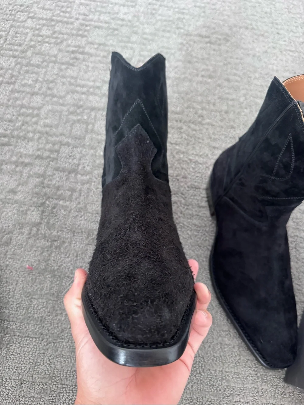 John Varvatos Black Suede Rancher Boots Men’s Size 11 Made in Italy – New in Box